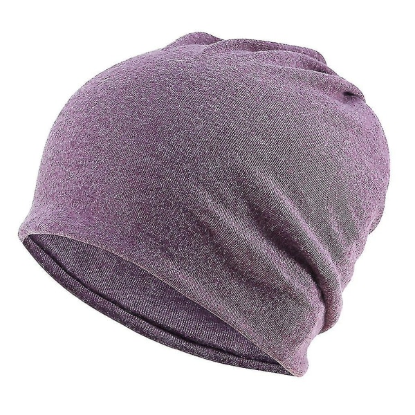 5-osainen Slouchy Baggy Beanie Chemo Hat Cap Khaki + musta + harmaa + viininpunainen + violetti