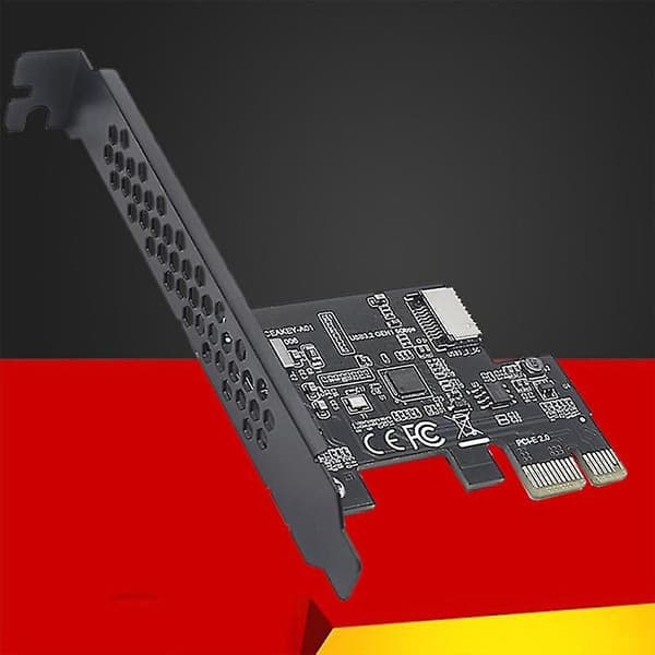 PCI 2.0 X1 USB 3.2 Gen1 Typ-E Add On-kort PCIe Front Typ-C Adapter Riser USB3.1 Gen1 A-key 5GB Ex