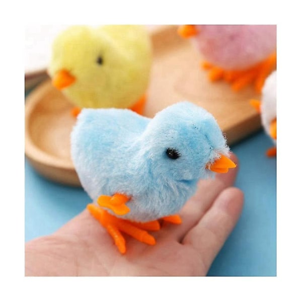 48-pack påsk Wind Up Chick Toys Färgglada Hoppa Söt plysch Kyckling Hopping Windups Chicks For Ea