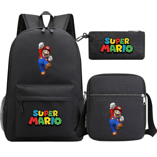Super Mario Ryggsäck För Tonåringar Flickor Pojkar | Kawaii vattentät canvas skolväskor | 3 st Laptop Mochilas ryggsäckar 6