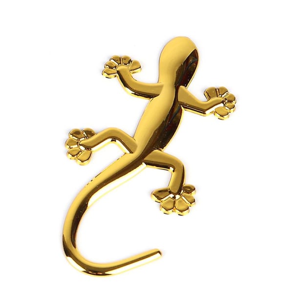 Lizard Gecko Bildekaler Plast Abs Bil Truck Sticker Dekaler Elektroplätering Dekal Badge Emblem Dekor Biltillbehör Partihandel| | Gold