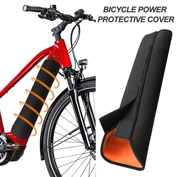 E-cykelskyddande case med fästtejp Justerbar , slitstark thermal för elcykel Vattentät dammtät väska Black