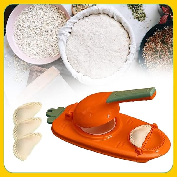 2 i 1 Dumpling Maker Dumpling Press Dumpling Skin Artifact Kjøkken Dumpling Making Tool DIY Manuell Dumpling Molds(Orange)