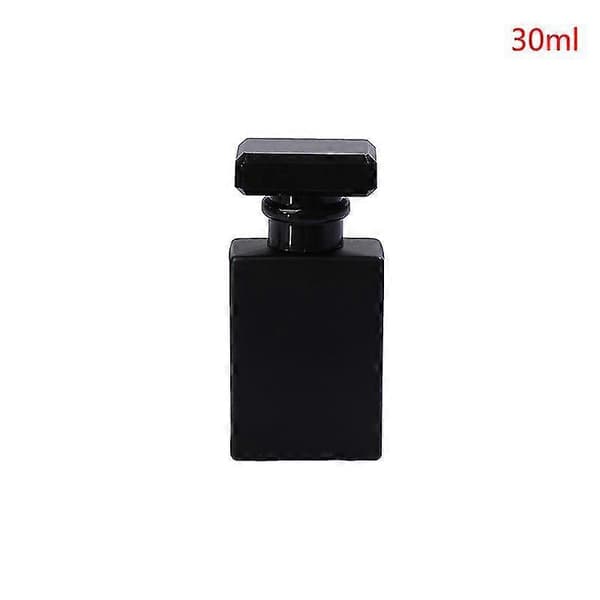 25-26 Tjock Glas Påfyllningsbar Parfymflaska Spruta Pump Parfymflaskor Behållare Black 30ml