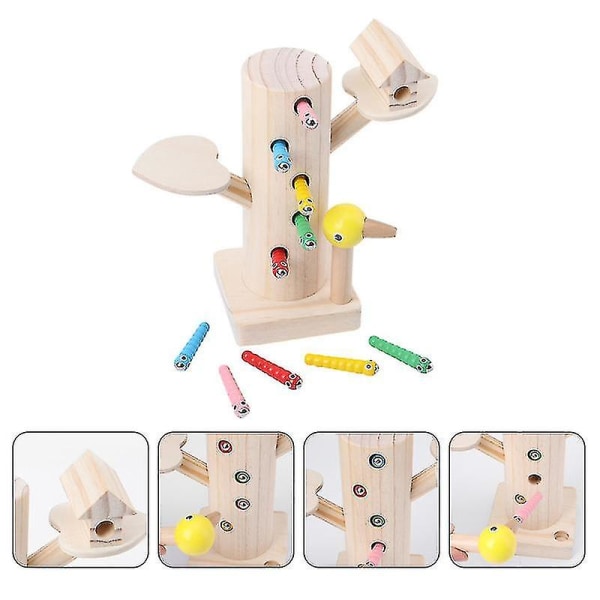1 sarja magneettinen lintupyyntimatolelu lasten sisäkäyttöön tarkoitettu pöytälelu, opettavainen puinen lelu