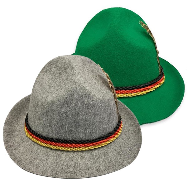 Miesten Oktoberfest-hattu Saksalainen Trenker Bavarian Beer Cap -juhlamekko Grey