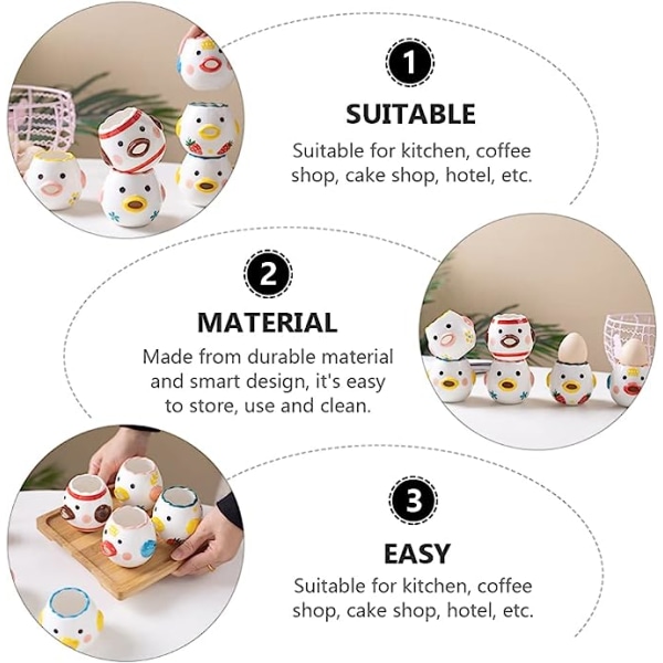 Keraaminen munanerotin Sarjakuva munanerotin Mini Munanvalkuaiserotin Keraaminen munaerotin Keittiön leivontatyökalut (tyyli 5)