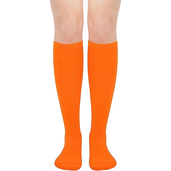 Knesokker for kvinner Tubesokker Knesokker Lange sokker til kvinner Høye knesokker Orange