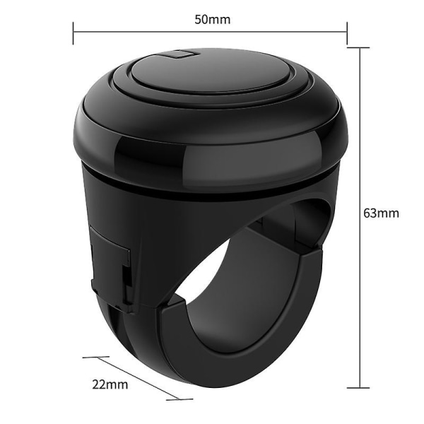 Bilrattförstärkare Universal 360 graders roterande spinnerknopp Metalllager Power Ball Formad rattförstärkare| | A Black