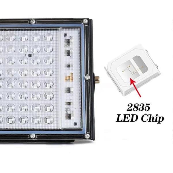 2 stk. UVA Sort Lys 220V Sort Lys IP65 EU Stik 50W