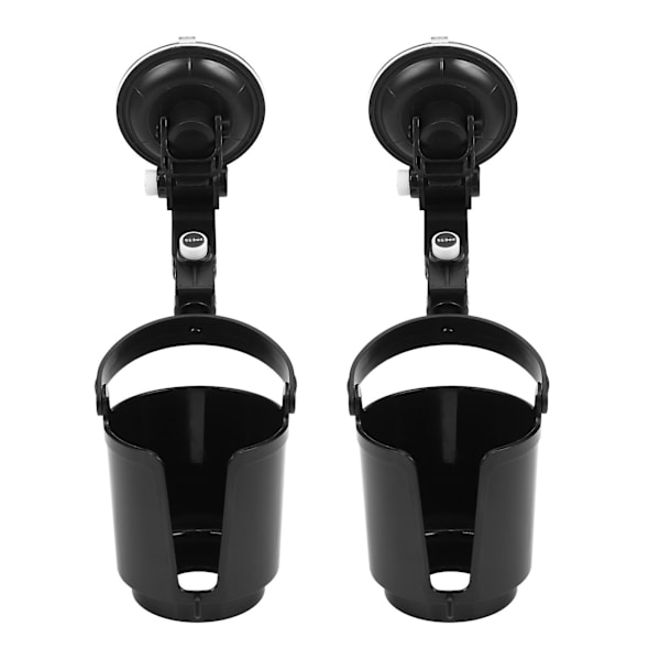 2x Bil Auto Sort 9,5 cm drikkedunk Kop Flaske Justerbar Holder Beslag