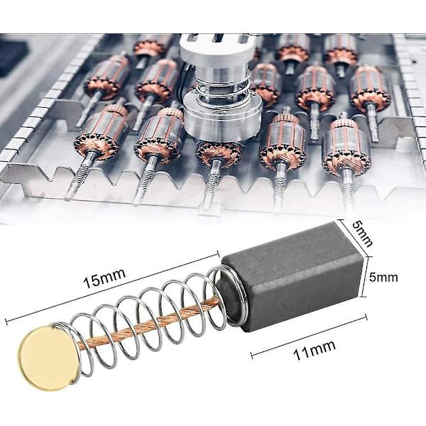 20 stycken elmotor kolborste Universal kolborstar Borr kolborste 5*5*11mm Elmaskin kolborstar kolborstar för slipmaskiner