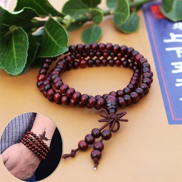 1 st sandelträ buddhistisk meditation 6mm108 bön pärla Mala halsband armband