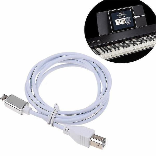 Lightning til Type-B MIDI Keyboard Konverter USB 2.0 Kabel til iPhone 7 8 X iPad
