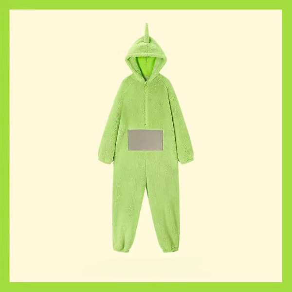 Unisex Teletubbies Kostymer Disi Onesies Lala Cosplay Pyjamas Vuxen Pyjamas Djur Sovkläder Jumpsuit Green M