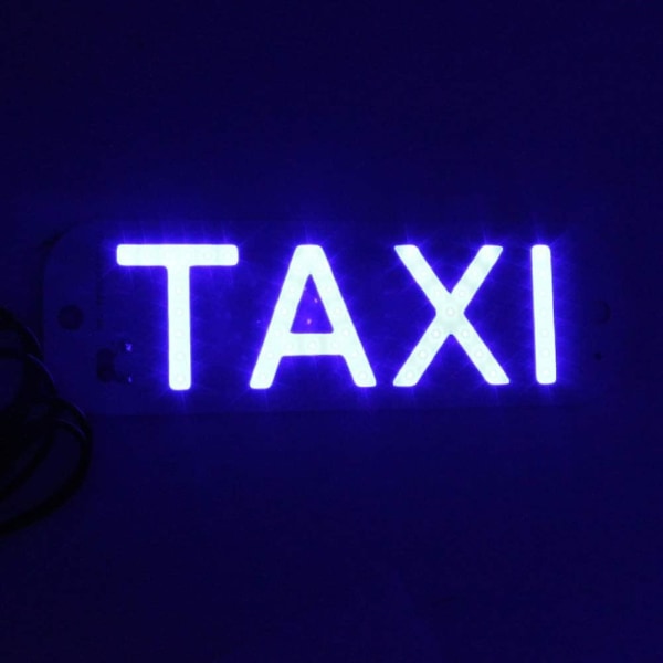 Blå Stor Led Taxi Logo Dekorasjon, Taxi Blinkende Krok På Vinduer Med Billader Dc12v Inverter Taxi Lys