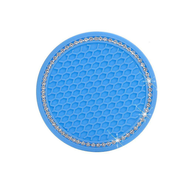 2 stk/1 stk Bil Coaster Vannkopp Flaskeholder Anti Slip Pad Mat Silica Gel For Interiørdekorasjon Bil Styling Tilbehør|drikkeholdere| Blue 2pcs