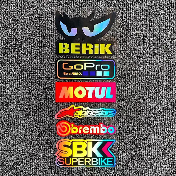 Reflekterende Motorcykel Hele Sæt Decals Tank Stickers Til Kawasaki Ninja Yamaha Tmax Honda Suzuki Størrelse: 8cmx22cm - Decals &amp; Klistermærker 90