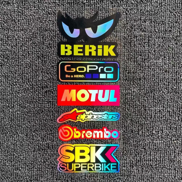 Reflekterende Motorsykkel Hele Sett Dekaler Tank Stickers For Kawasaki Ninja Yamaha Tmax Honda Suzuki Størrelse: 8cmx22cm - Dekaler &amp; Klistremerker 108