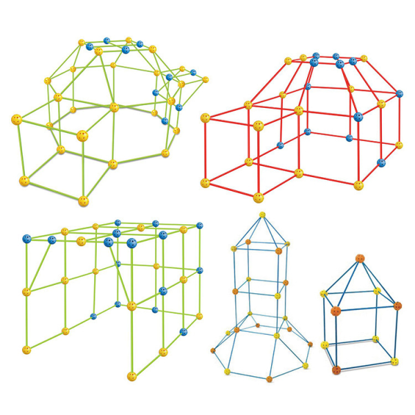 Fort Building Kit för barn 121 delar Byggnad STEM leksaker för