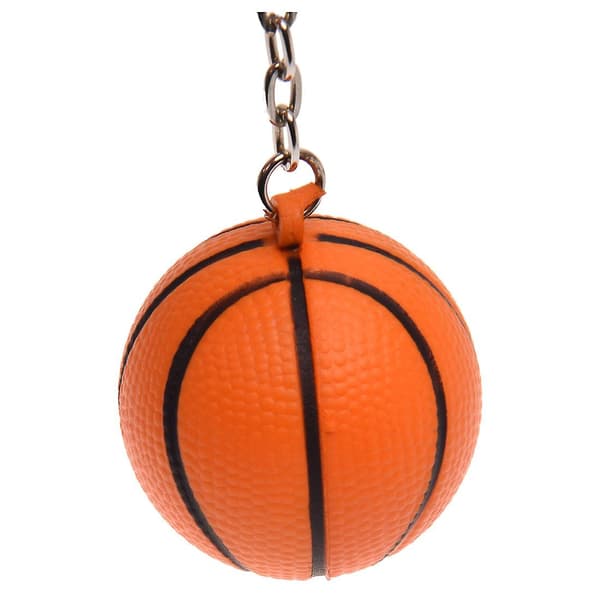 Orange Basketball Form Decor Charm Nøglering Split Nøglering