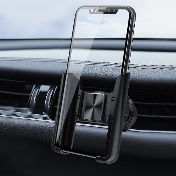 Universal Car Air Vent Clip Telefon Holder 360 Rotation Bil Mobiltelefon Bracket Gravity Bil Telefon Holder Support Bredde Fra 65 88mm| | Silvery