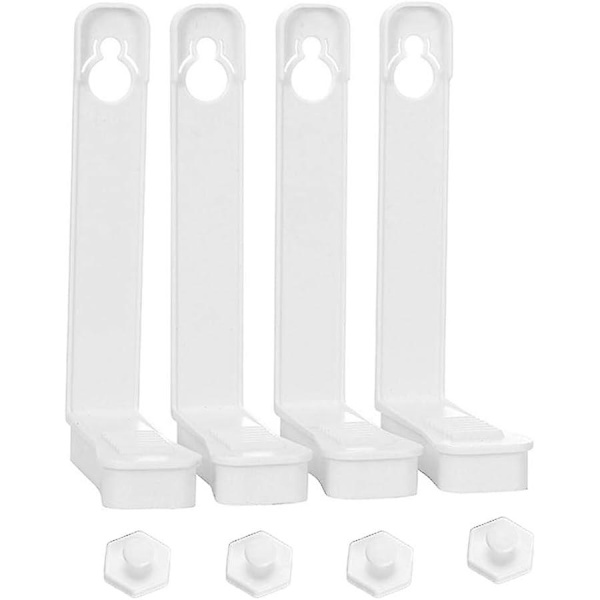 Generisk 4-stykke sengetøjsholder Fastener Sheet Grippers, Whitewhite