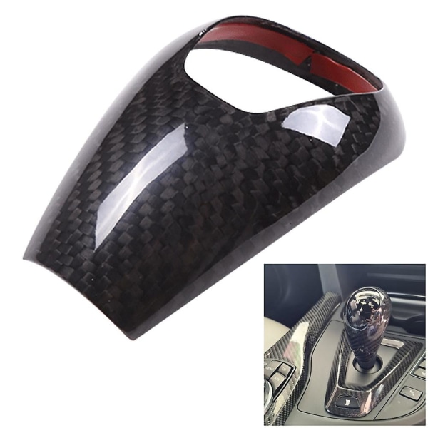 Auton hiilikuitua vaihdepään nupin cover trimma vaihteiston nupin vaihdevivun cover For- M2 M3 M4