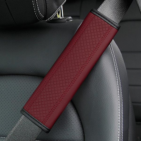 Pu Läder Cover Skydd Universal Säkerhetsbälte Axelskydd Andas Säkerhetsbälte Padding Pad Biltillbehör Interiör| | 6