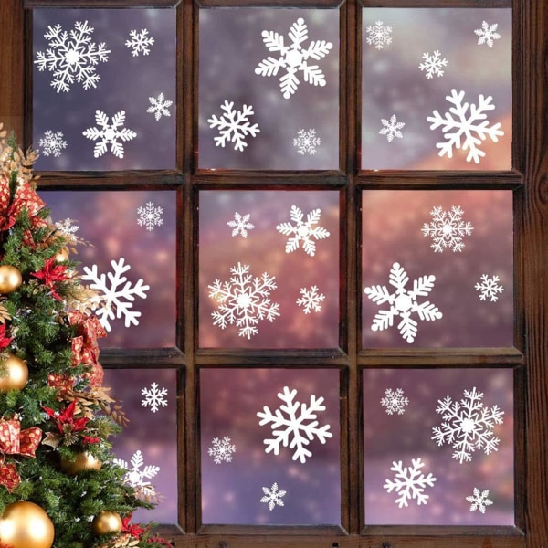 108 stk Genanvendelige julevinduesmærkater, julepynt Festartikler Ornamenter