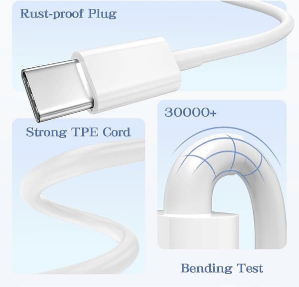 Bil Carplay-kabel til iPhone 17/16/15, iPhone 17/16/15Pro 17/16/15Pro Max 17/16/15Plus, USB A til USB C-kabel til Apple Carplay, USB-C biloplader til