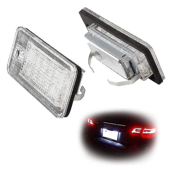 Bil Led registreringsskylt ljus Lampa Vit Kompatibel - A3 S3 8p A4 B6 B7 A5 A6 4f Q7 A8 S8 C6