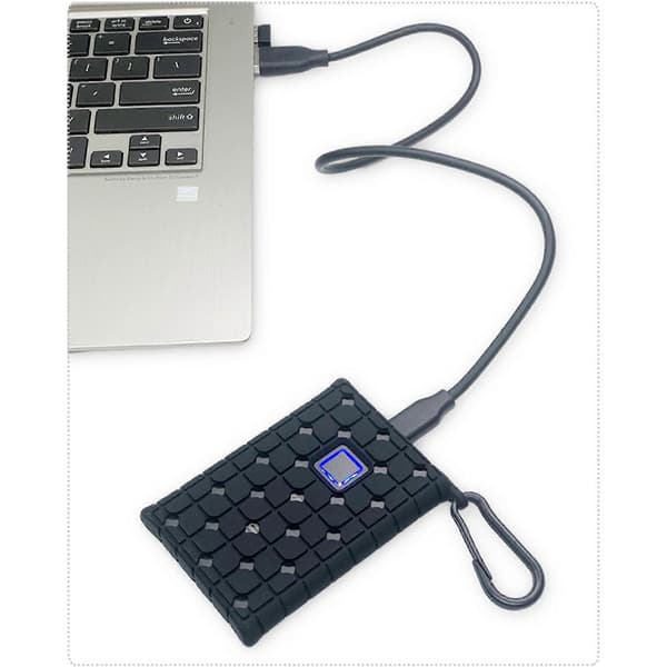 Silikonskal skyddsfodral för Samsung T7/T7Touch PSSD bärbar SSD 500GB 1TB 2TB externa solid state-enheter blå Blue