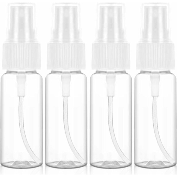 4 x 20 ml sprayflaskor Små plastsprayflaskor för resesmink hudvård 2.2 cm