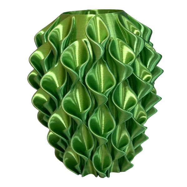 3D-printad blomvas röd guld geometrisk heminredning