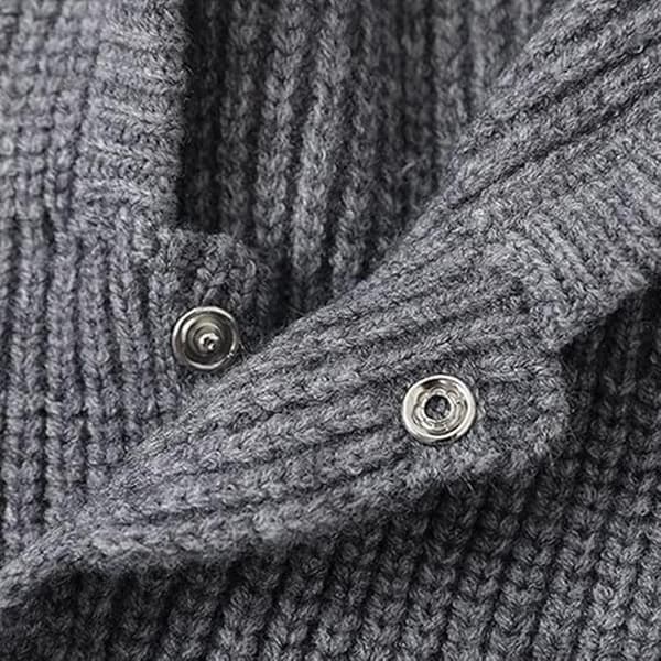 Balaclava strikket pulloverslue vinter varm hette skjerf lue lue for kvinner menn (grå)