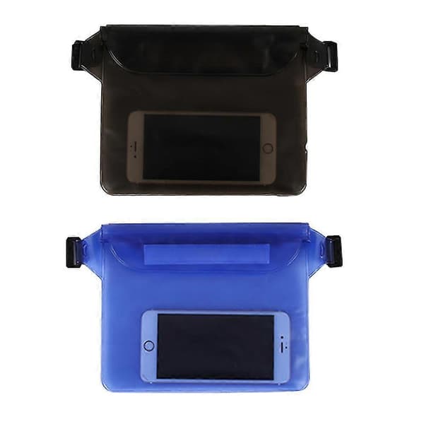 2 STK. Tre-lags forseglet PVC mobiltelefon - Sort+Blå
