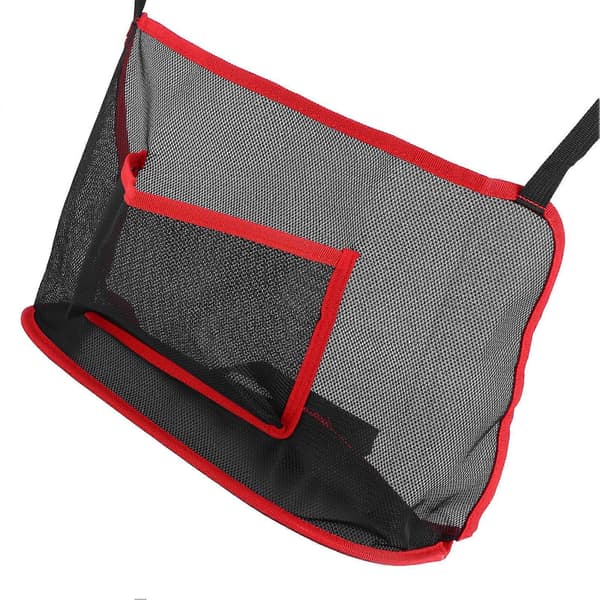 Håndtaskeholder Organizer Polyesterfiber Bilinteriør Sæderyg Opbevaringsnetpose TilbehørMed Lomme Rød