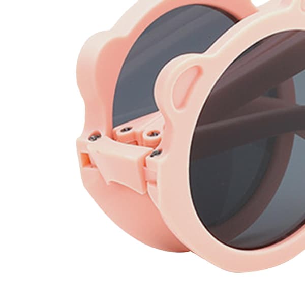 Børnesolbriller Foldbare Solbriller Mode Dejlige Stilfulde Gave Søde Solbriller Pink Gray