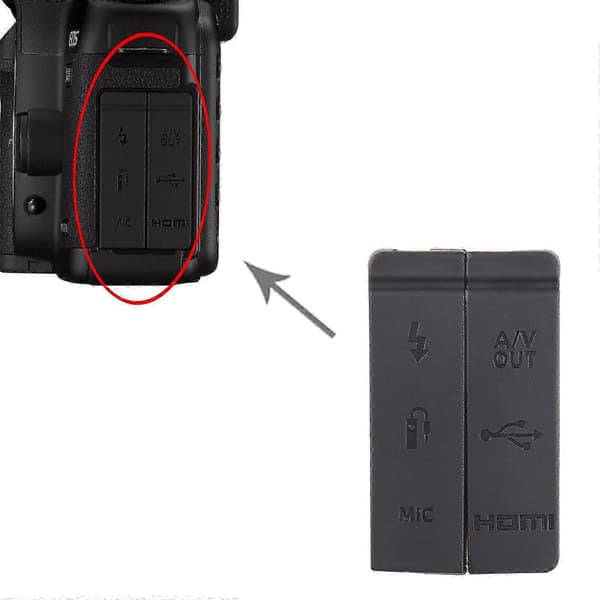 Canon EOS 5D Mark II USB-deksel OEM-stil erstatningsdel