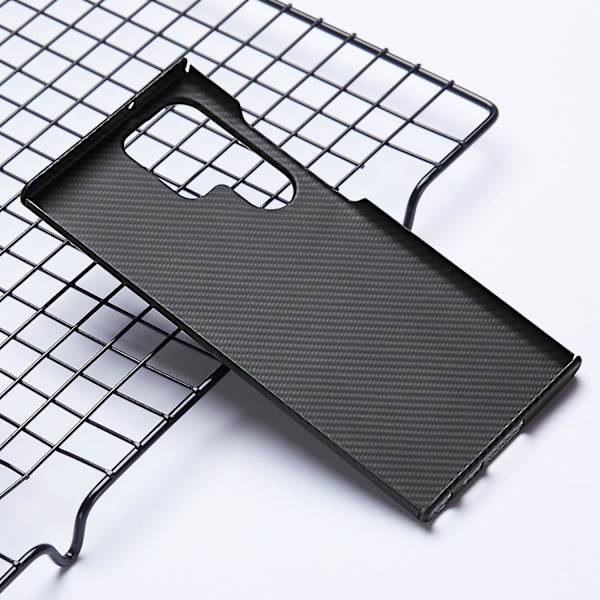 Til Samsung Galaxy S24 Ultra Case 600D Fine Texture Aramid Fiber Slankt telefoncover, sort