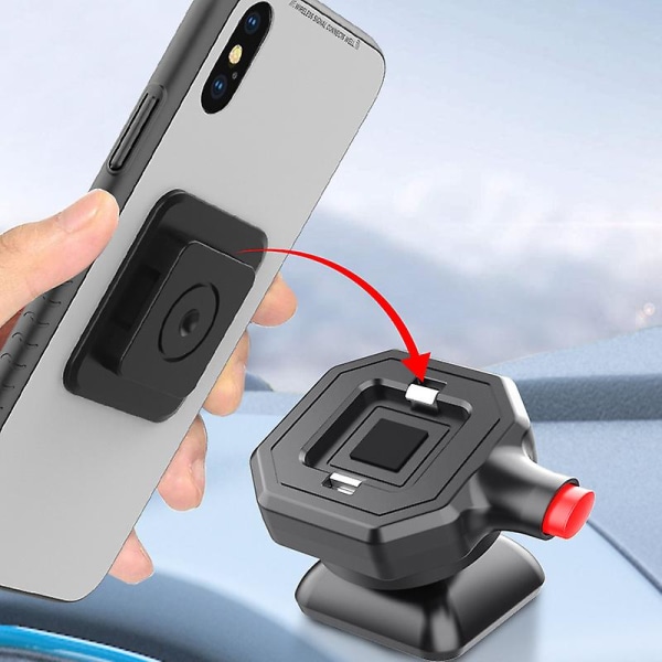 Motorcykel Bil Telefon Holder Væg Dashboard Hurtig montering Desktop Mobil Mount Stand Support Til Xiaomi Iphone Biltilbehør| | Black Moto