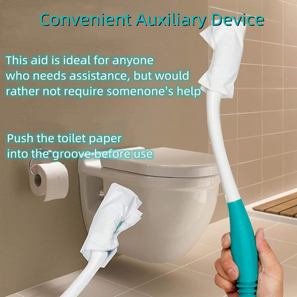 WC-paperin apuväline Pyyhin WC-paperin apuväline Työkalu Pitkän kahvan ulottuvuus Mukava pohjapyyhin itseavusteinen wc-apuväline raskaana oleville vanhuksille, vammaisille