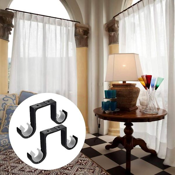 Tuki Pour Tringle Rideau 2 Pices Mural Double Support Tringle Rideaux Plafond En Alliage D'aluminium Antirouille Appropri Tringle Du Diamtre De 28