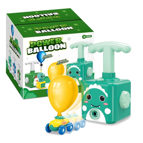 Juldriven Ballongbil Jultomte Pneumatisk Driven Bil Tröghetskraftsboll Bil Barnleksak as shown