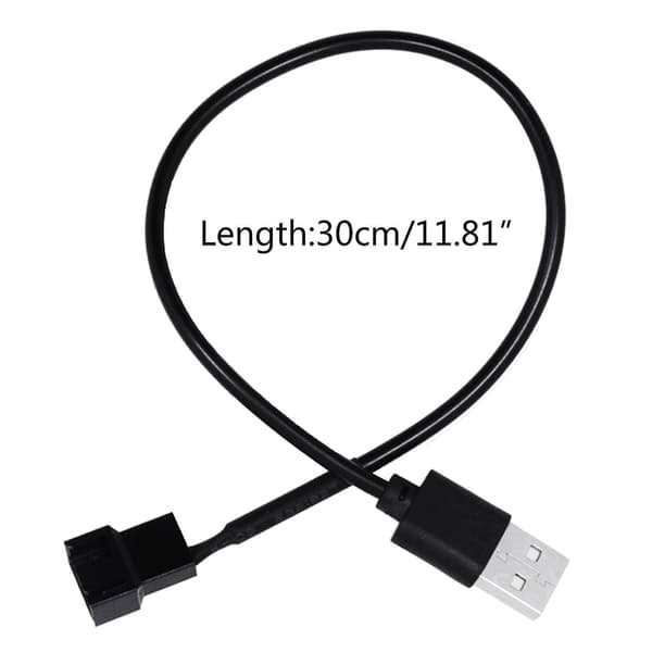 4-pin hun til 5V USB han USB adapterkabel USB til 4-pin blæser strømkabel