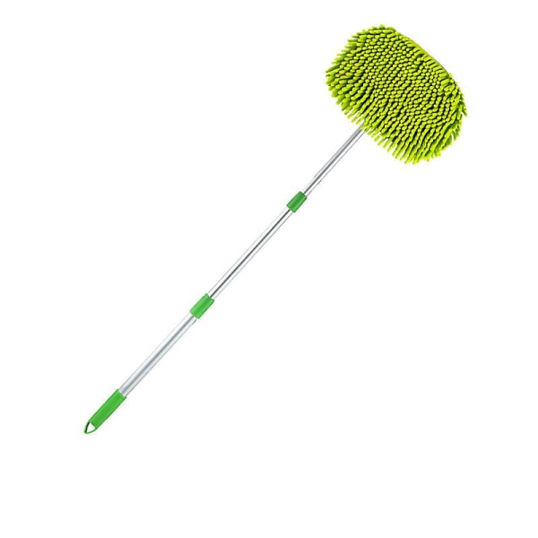 Nyaste tredelade teleskopborste Bilrengöringsborste Justerbar Superabsorberande biltvättborste Mopp Biltillbehör - svampar, dukar & am Green mop hood