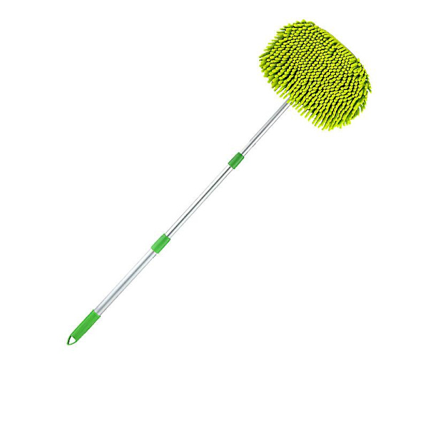 Uusin kolmiosainen teleskooppiharja autonpuhdistusharjayksityiskohdat säädettävä erittäin imukykyinen autonpesuharja moppiauton tarvikkeet - sienet, liinat & am Green mop hood