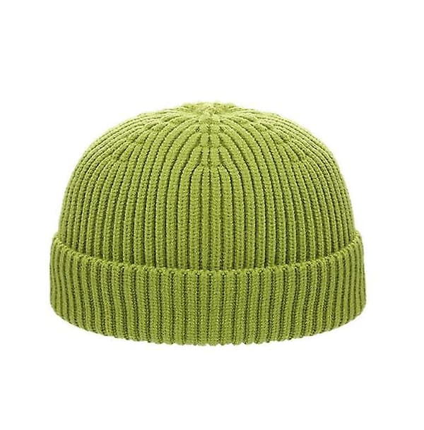 Efterår og vinter ensfarvet uldhat mænd og kvinder pullover hat varm kold hat