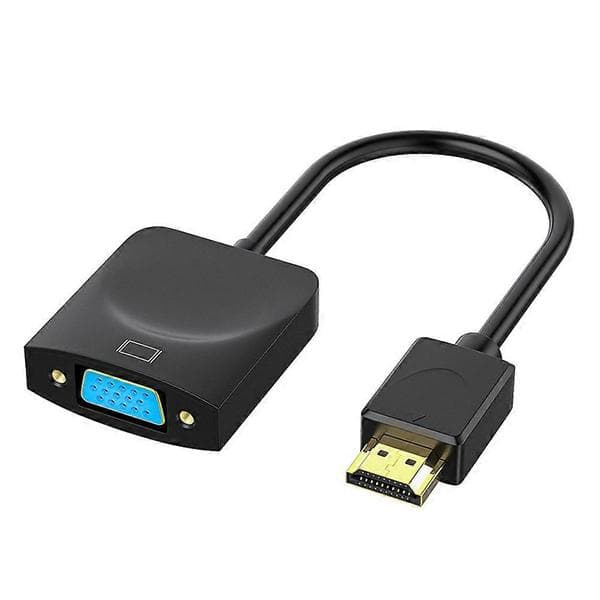HDMI-kompatibel til VGA-adapter hann til hunn videokonverterer Svart